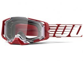 100% Armega Goggles Deep Red/clear Lens  2023 - 