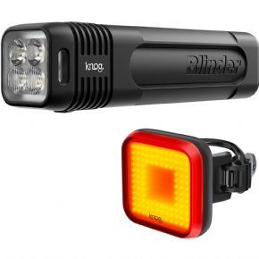 Knog Blinder Pro 600 + Blinder Square Rear Light Set - 