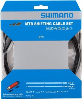 Shimano Mtb Gear Cable Set Rear Only Polymer Coated Stainless Steel Inner - 
